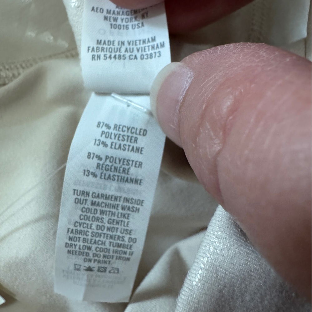 NEW Aerie Offline Medium Cream Houndstooth Ankle Leggings - Picture 11 of 11